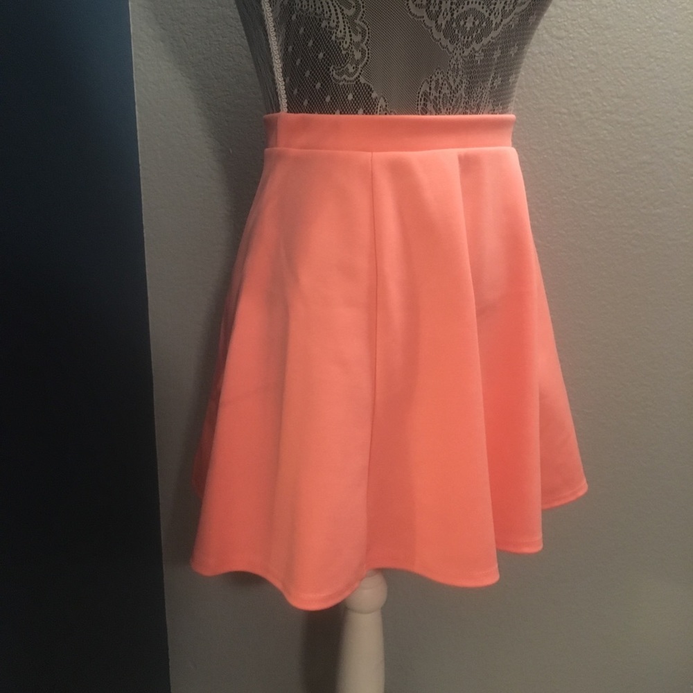 River Island Sz 6 Skater Skirt in Coral Pink